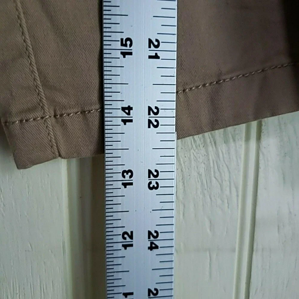 The Children's Place Pants Boys 8 Husky Beige Twill Elastic Waist Button School